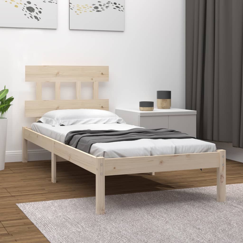 Bedframe massief hout 90x200 cm – afbeelding 1