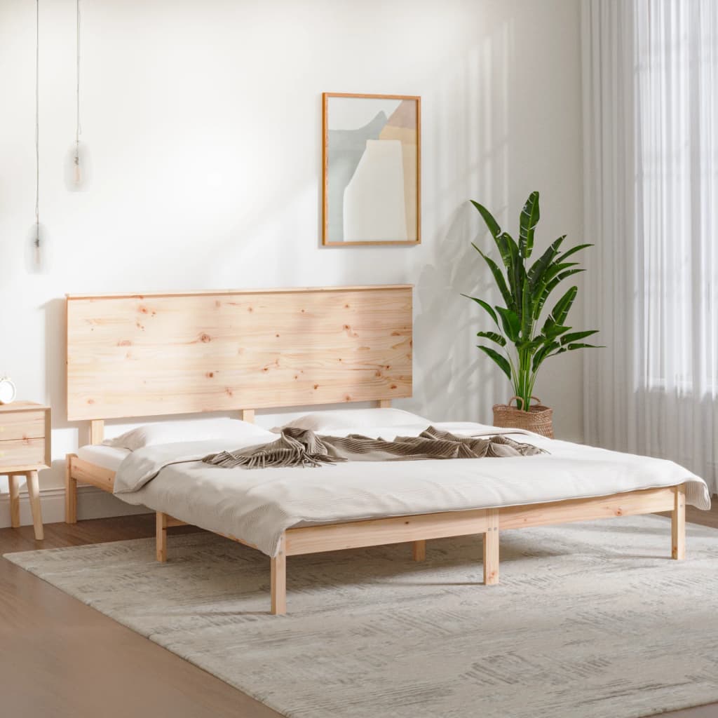 Bedframe massief hout 150x200 cm – afbeelding 1