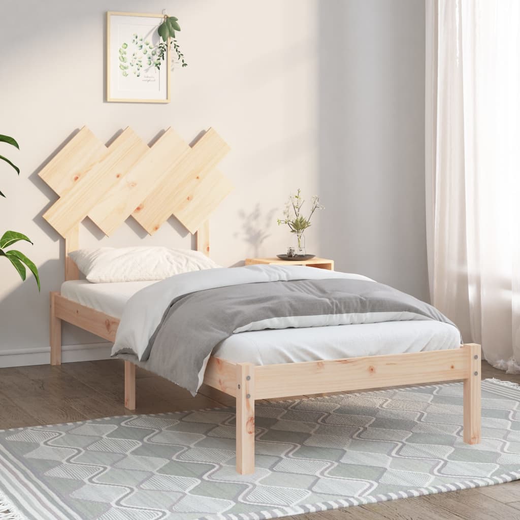 Bedframe massief hout 90x200 cm – afbeelding 1