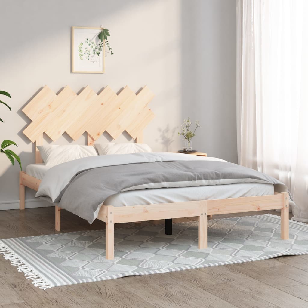 Bedframe massief hout 120x200 cm – afbeelding 1