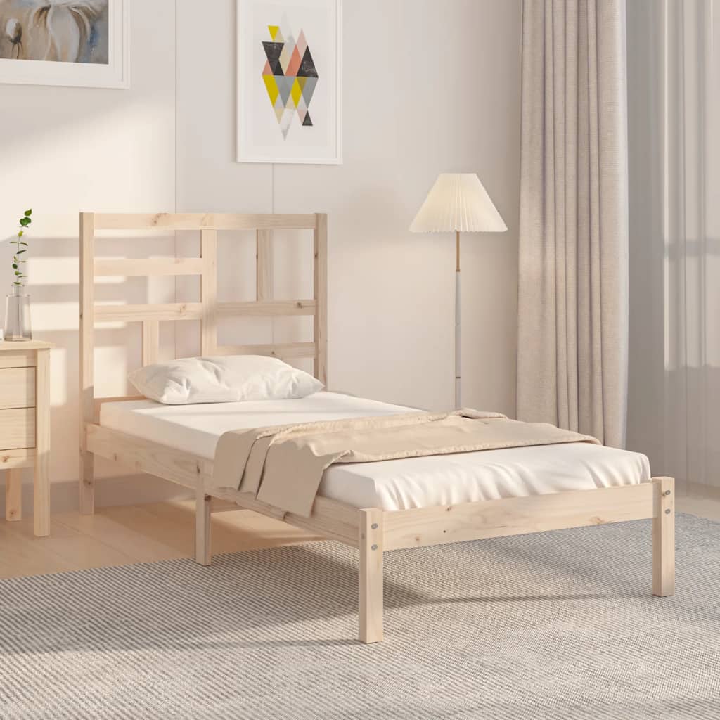 Bedframe massief hout 90x200 cm – afbeelding 1