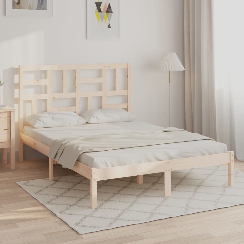 Bedframe zonder matras massief hout 140x200 cm – afbeelding 1