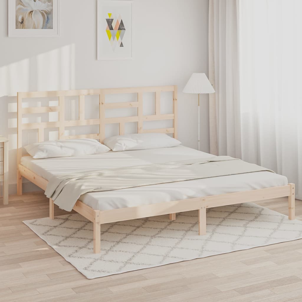 Bedframe zonder matras massief hout 180x200 cm – afbeelding 1