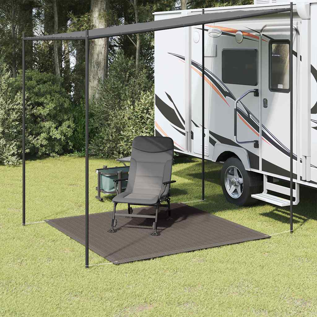 Tenttapijt 200x200 cm antracietkleurig