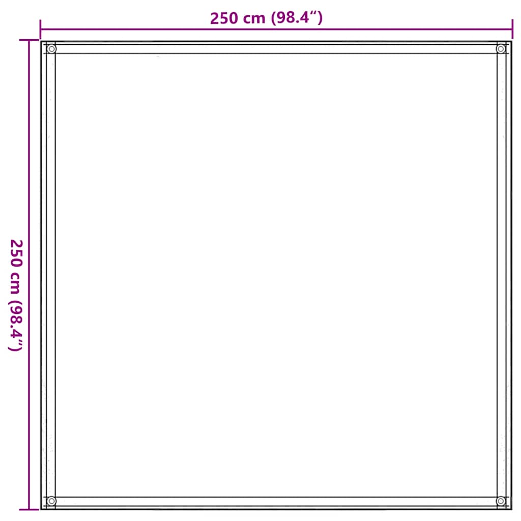 Tenttapijt 250x250 cm HDPE beige – afbeelding 7
