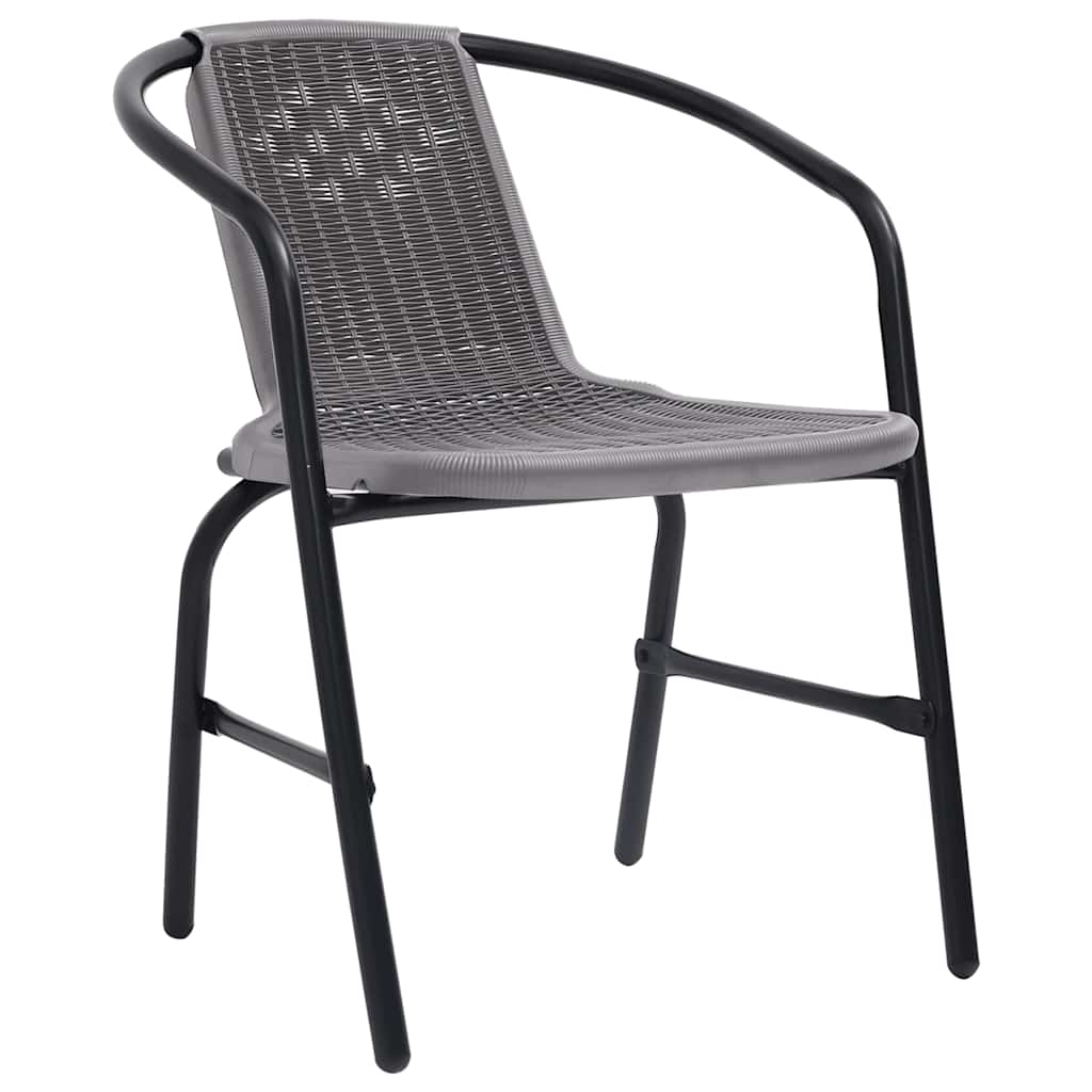 Tuinstoelen 8 st 110 kg kunststof rattan en staal