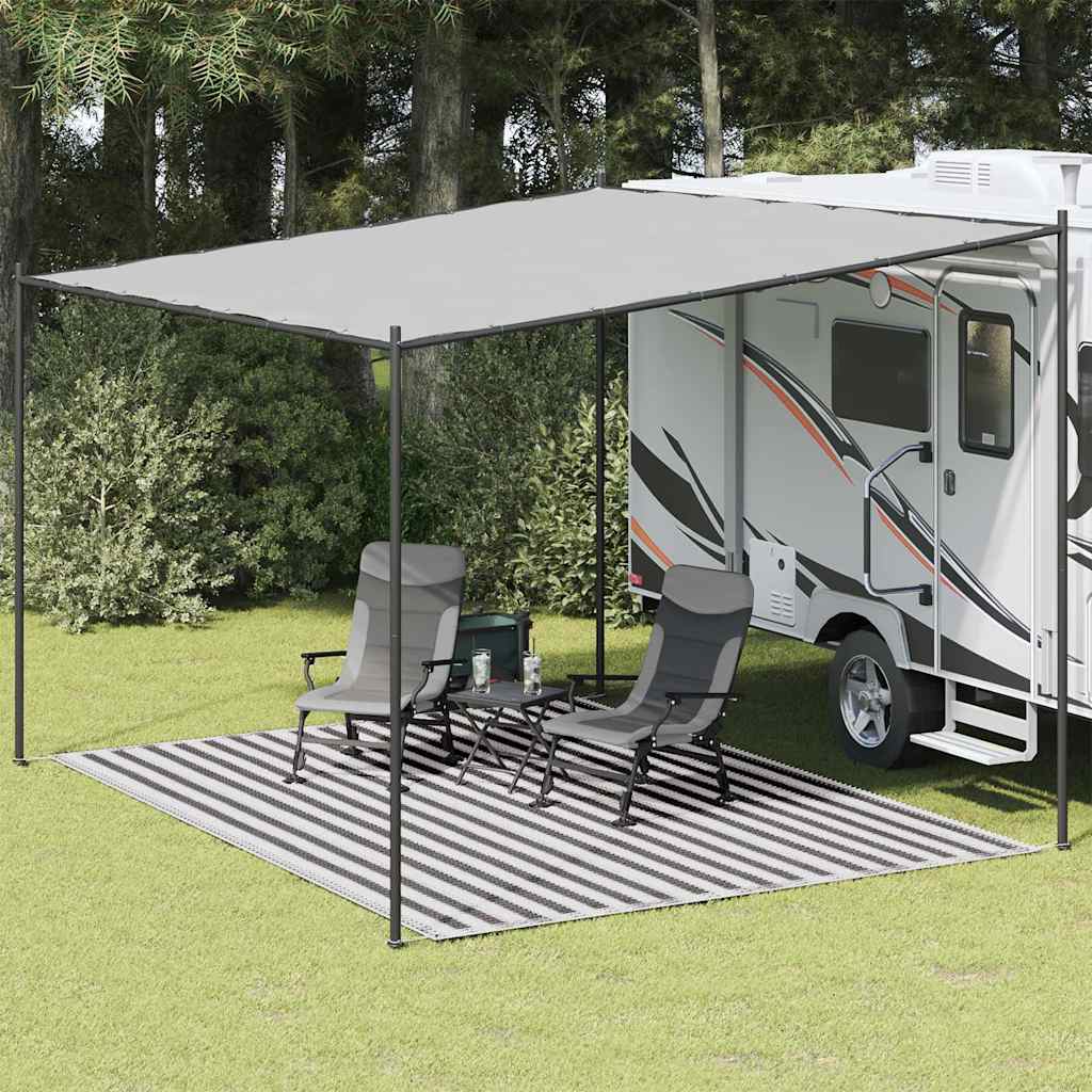 Tenttapijt 300x400 cm antracietkleurig en wit