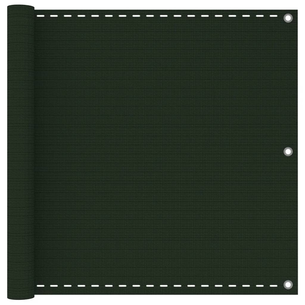 Balkonscherm 90x300 cm HDPE donkergroen – afbeelding 1