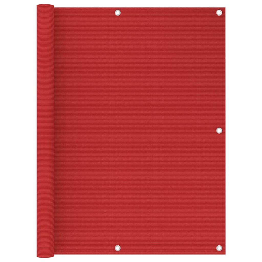 Balkonscherm 120x500 cm HDPE rood