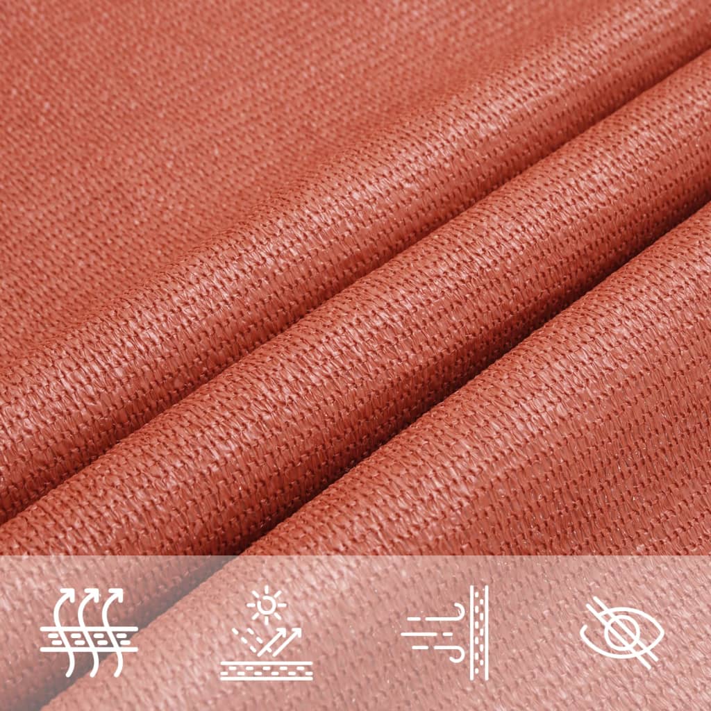 Zonnezeil 160 g/m² vierkant 4,5x4,5 m HDPE terracottakleurig – afbeelding 7