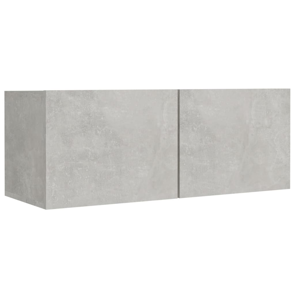 8-delige Tv-meubelset bewerkt hout betongrijs – afbeelding 4