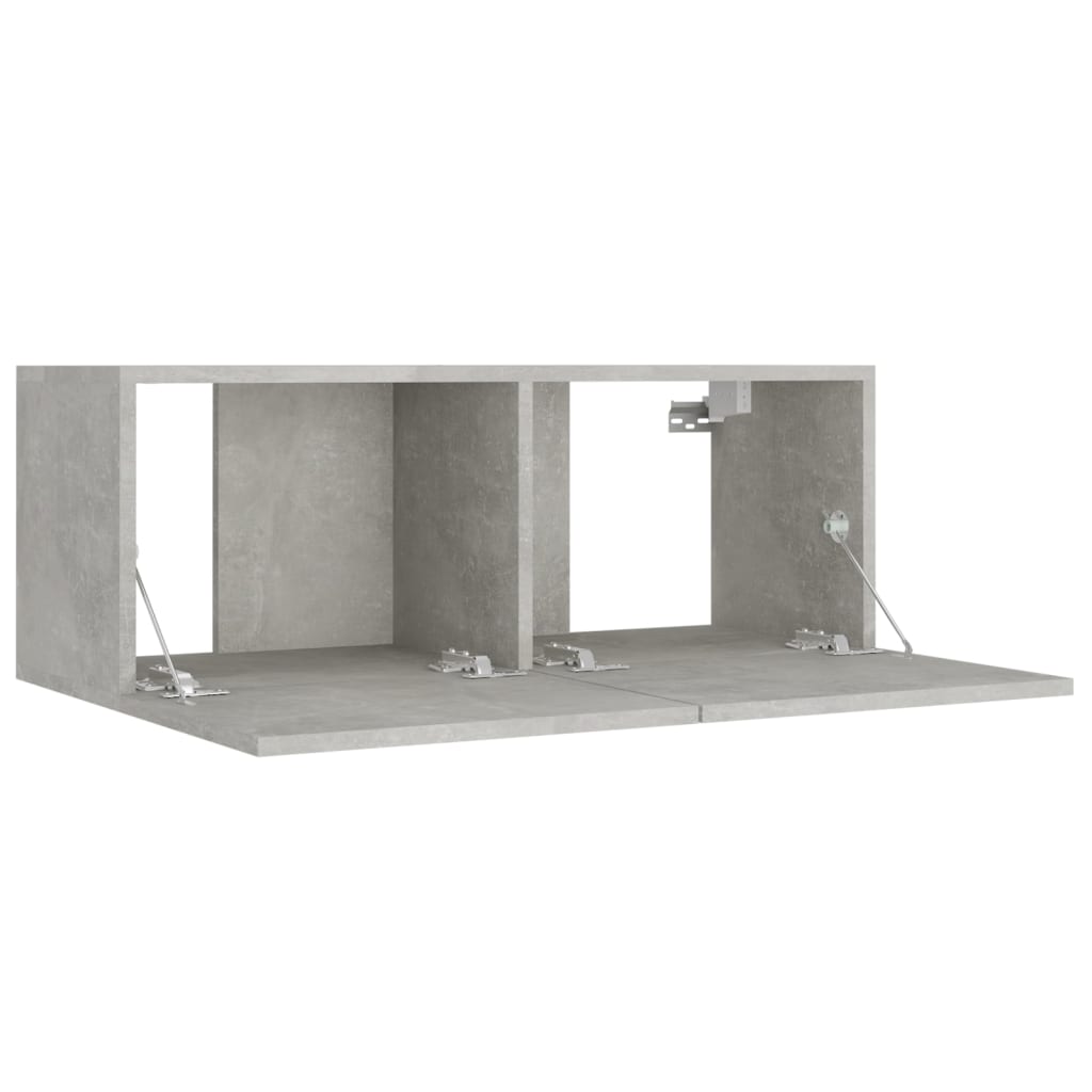 8-delige Tv-meubelset bewerkt hout betongrijs – afbeelding 5