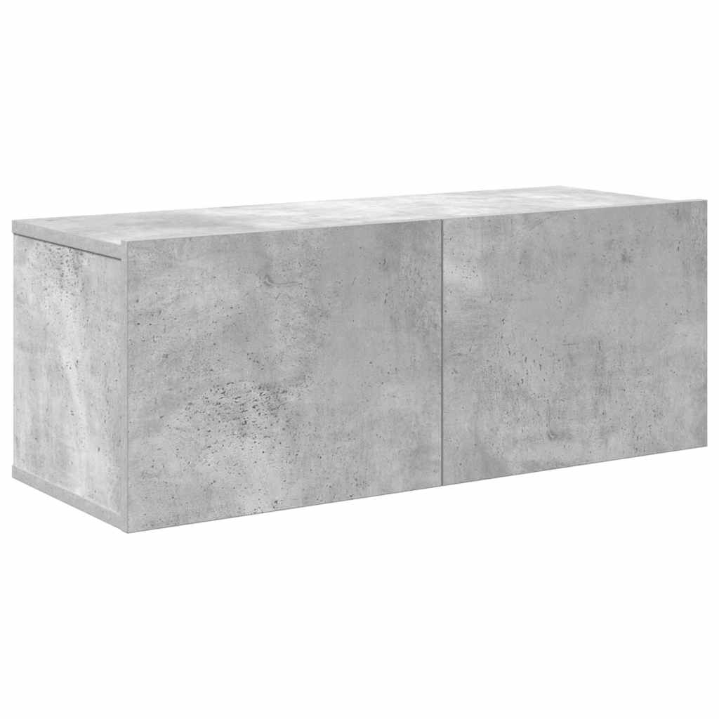 7-delige Tv-meubelset bewerkt hout betongrijs – afbeelding 6