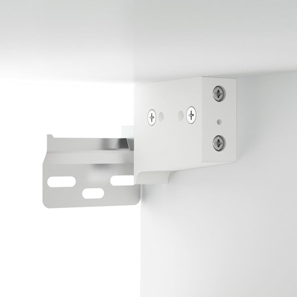 5-delige Tv-meubelset bewerkt hout wit – afbeelding 11