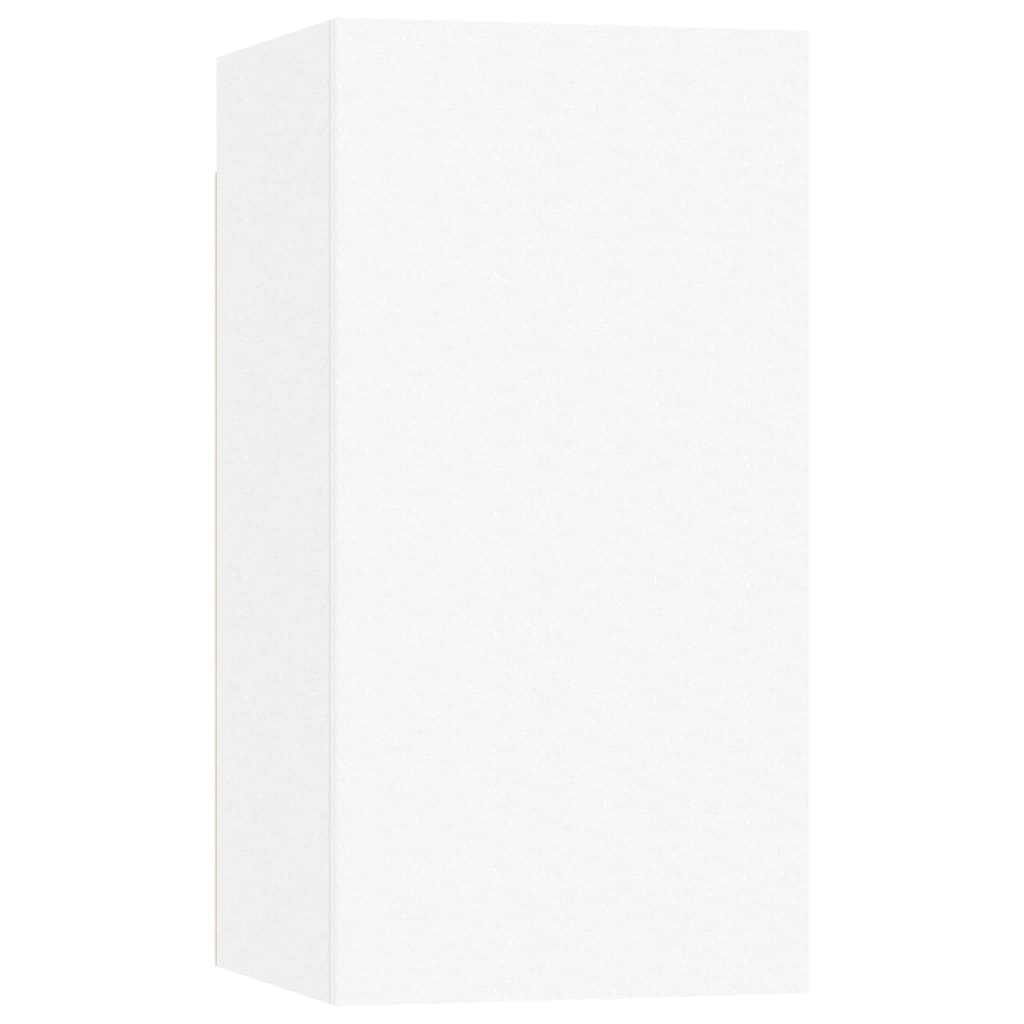 6-delige Tv-meubelset bewerkt hout wit – afbeelding 4