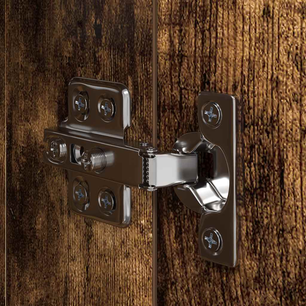 4-delige Tv-meubelset bewerkt hout gerookt eikenkleurig – afbeelding 10