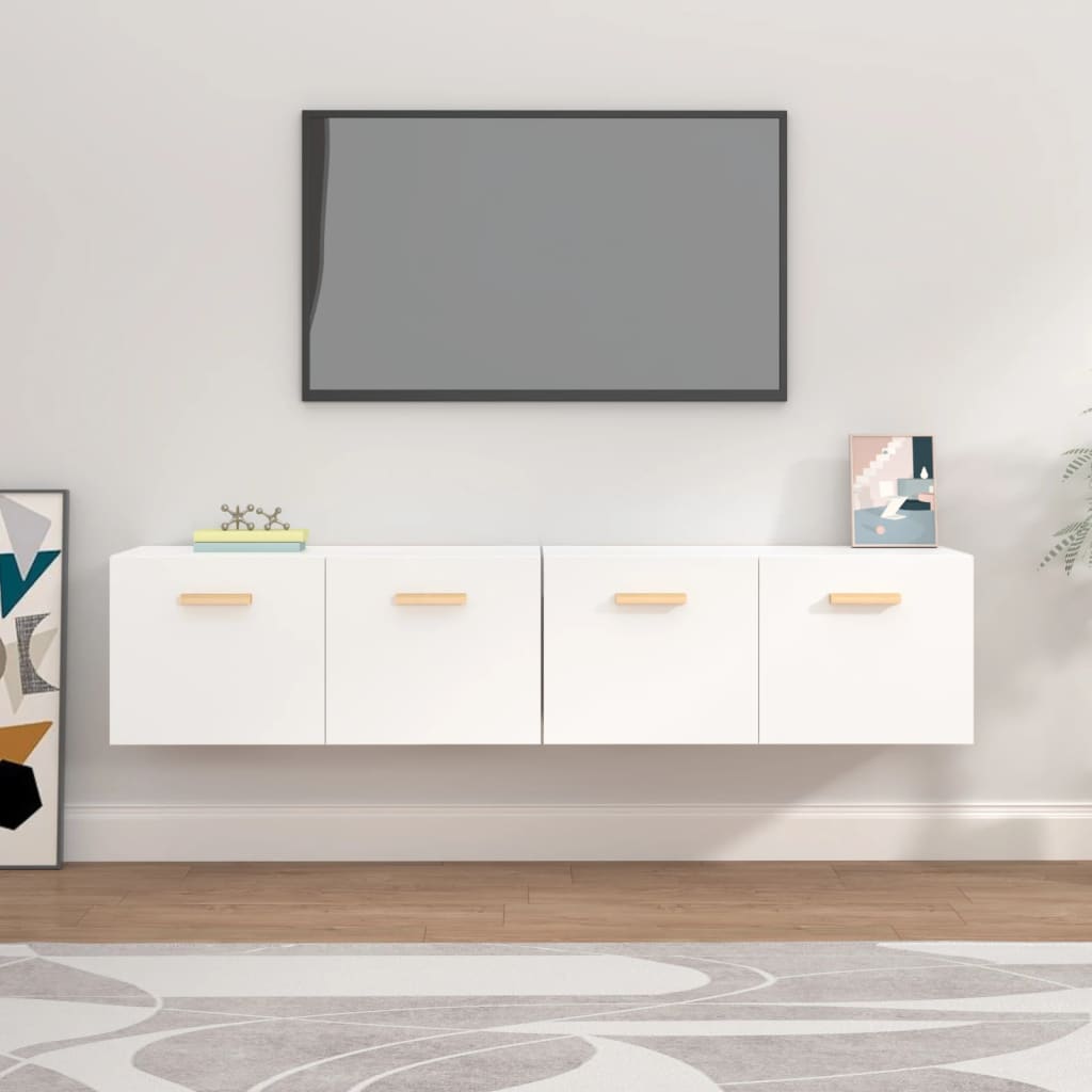 Wandkasten 2 st 80x35x36,5 cm bewerkt hout wit