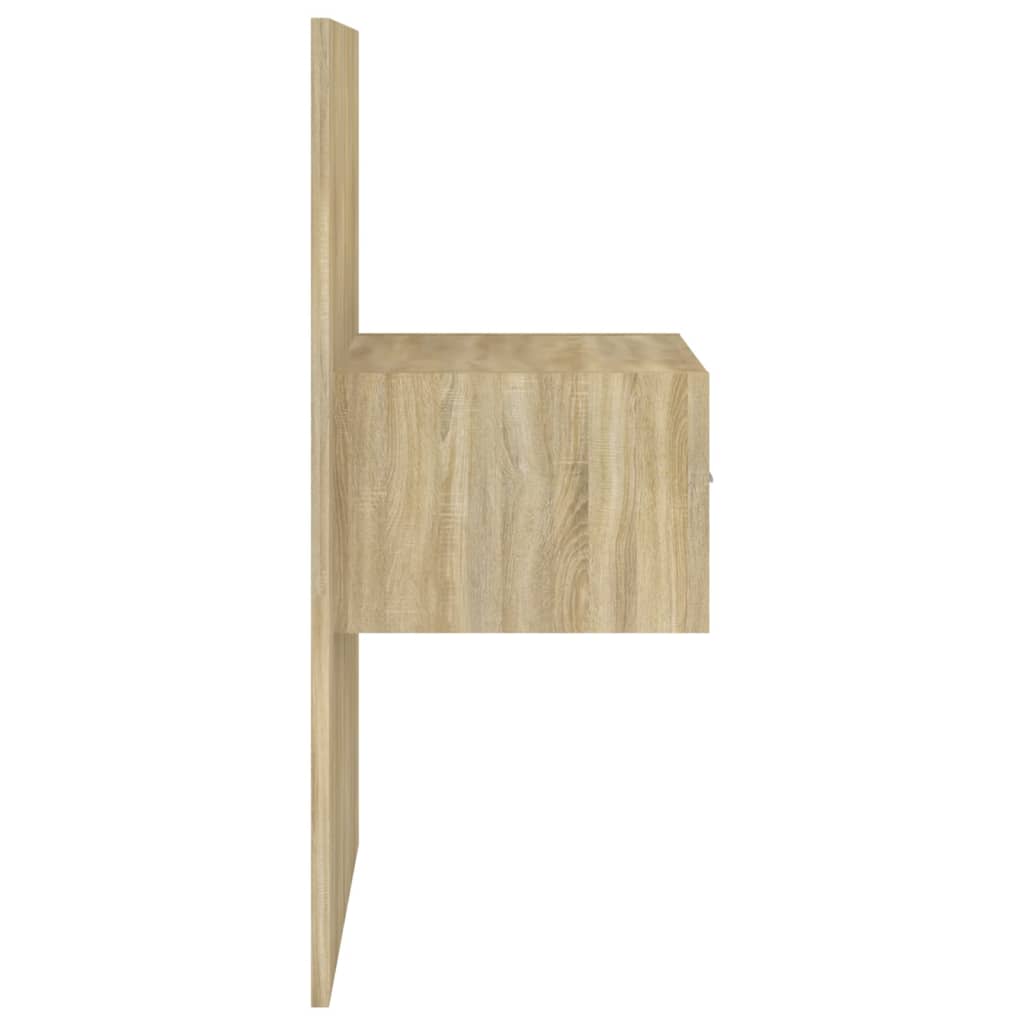 Hoofdbord met kastjes bewerkt hout sonoma eikenkleurig – afbeelding 5