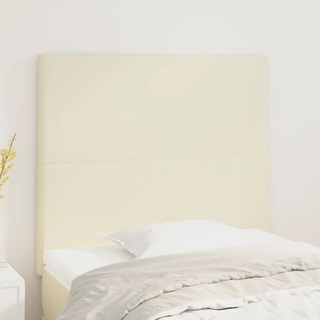 Hoofdbord crème 80x5x118/128 cm kunstleer – afbeelding 1