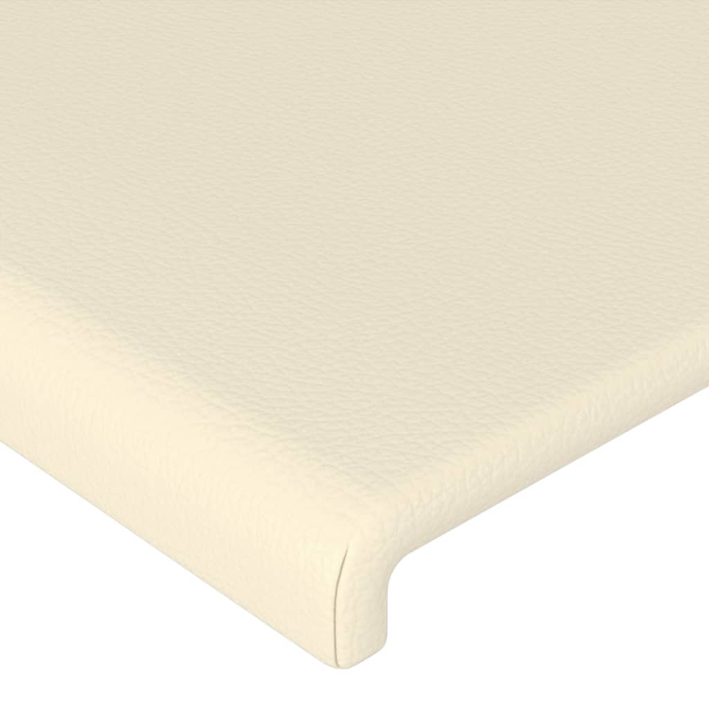 Hoofdbord crème 80x5x118/128 cm kunstleer – afbeelding 4