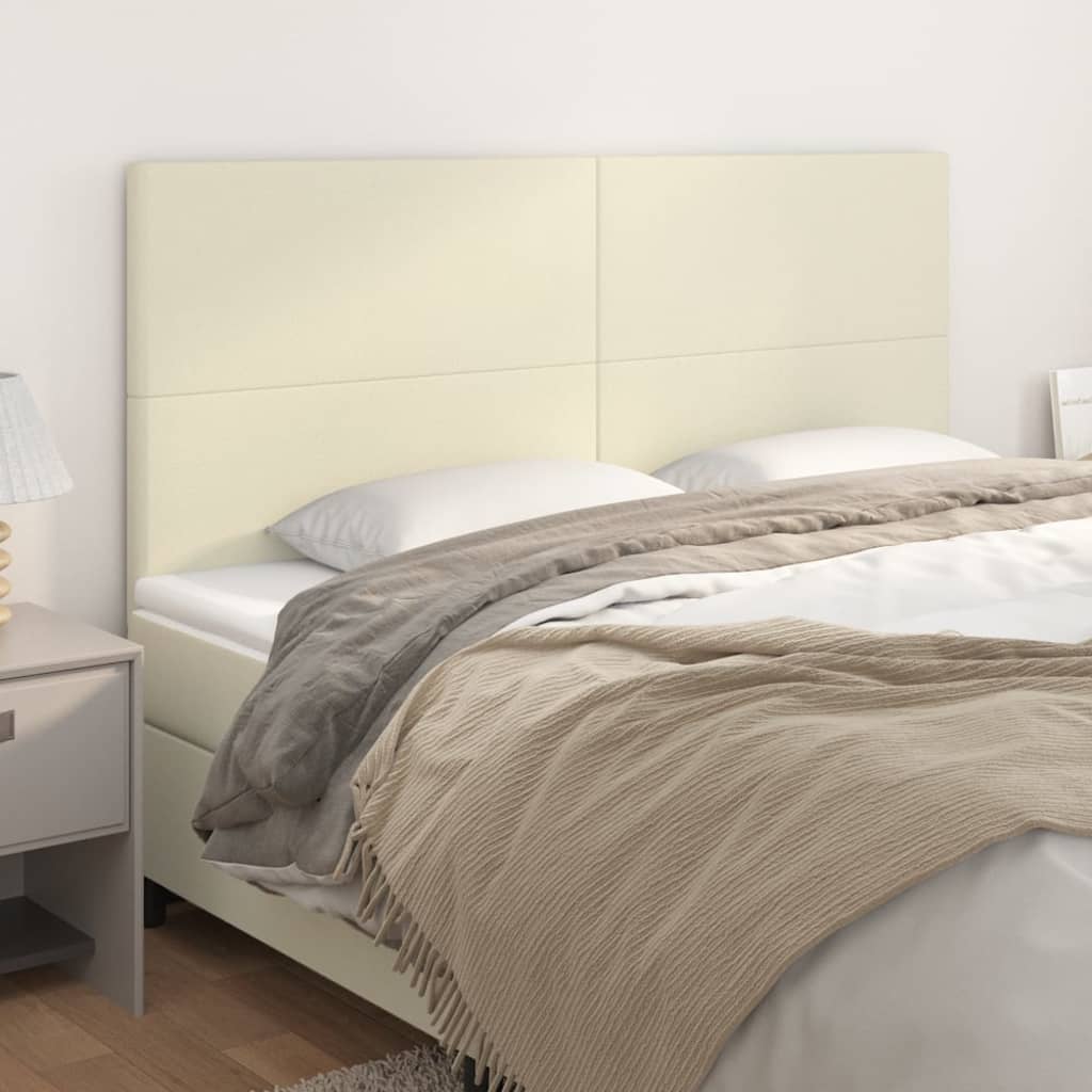 Hoofdbord crème 160x5x118/128 cm kunstleer – afbeelding 1