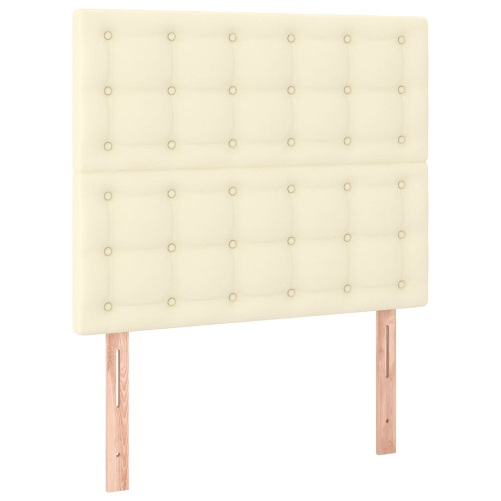 Hoofdbord crème 90x5x118/128 cm kunstleer – afbeelding 2