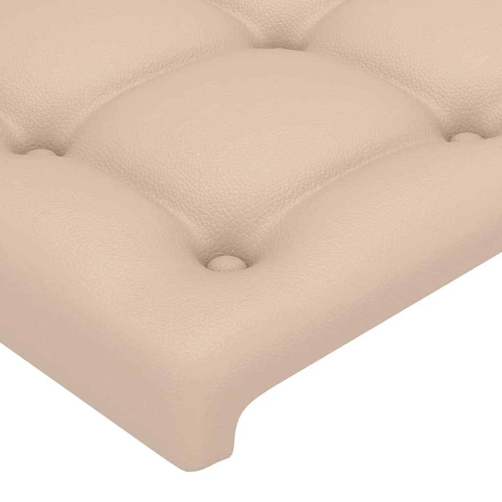 Hoofdbord cappuccino 180x5x118/128 cm Kunstleer – afbeelding 4