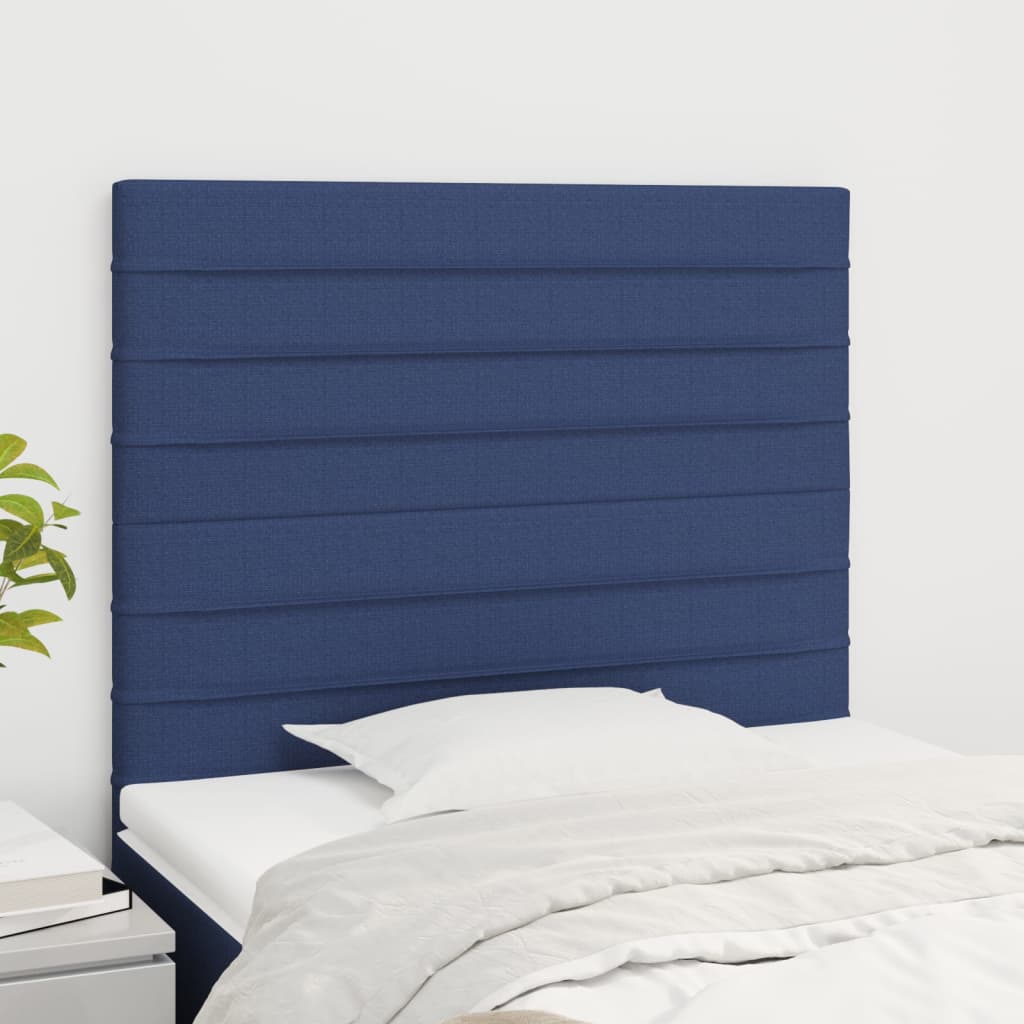 Hoofdbord blauw 90x5x118/128 cm stof