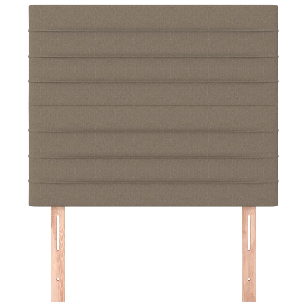 Hoofdbord taupe 100x5x118/128 cm Stof – afbeelding 3