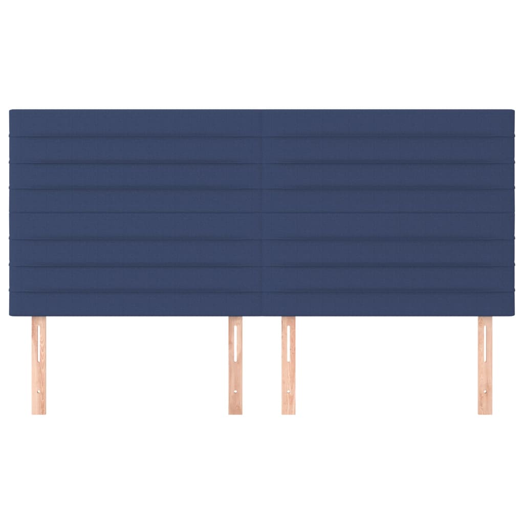 Hoofdbord blauw 160x5x118/128 cm stof – afbeelding 3