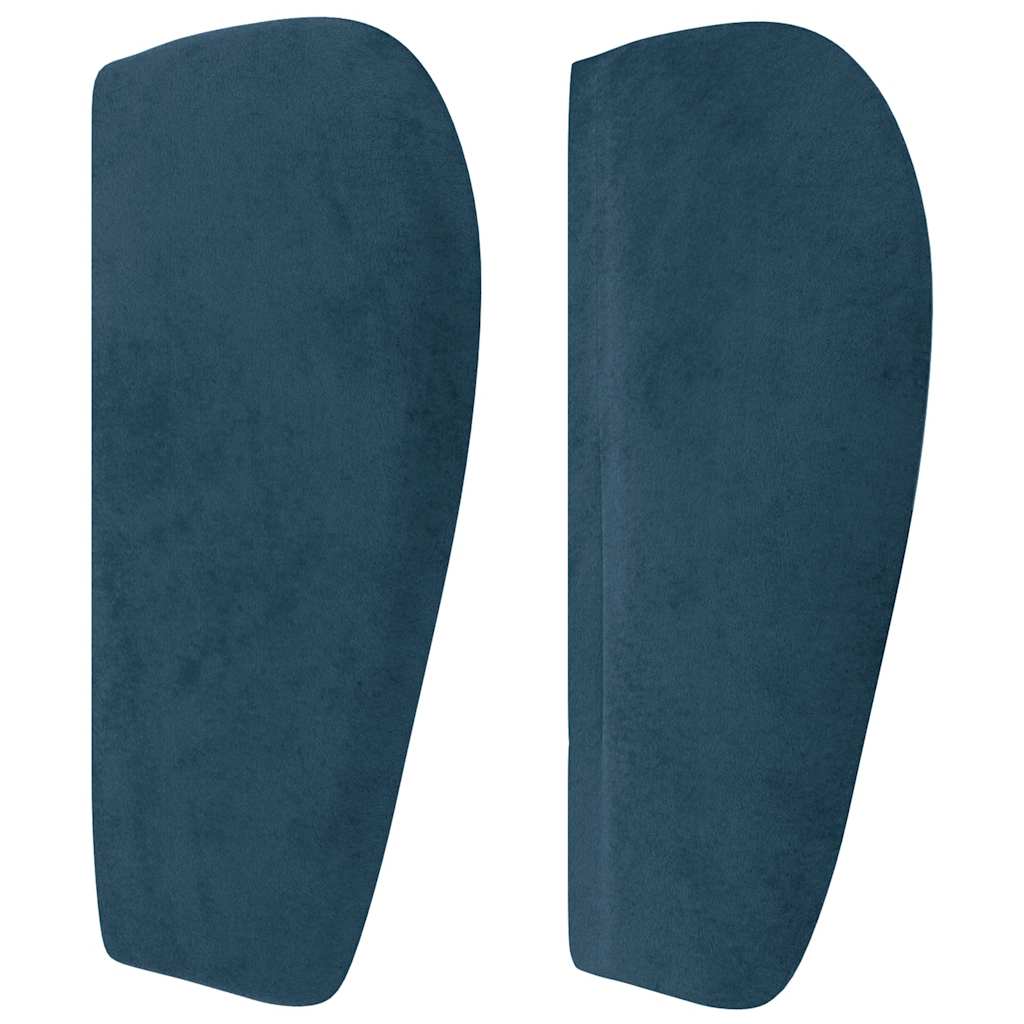 Hoofdbord met randen 183x23x78/88 cm fluweel donkerblauw – afbeelding 4