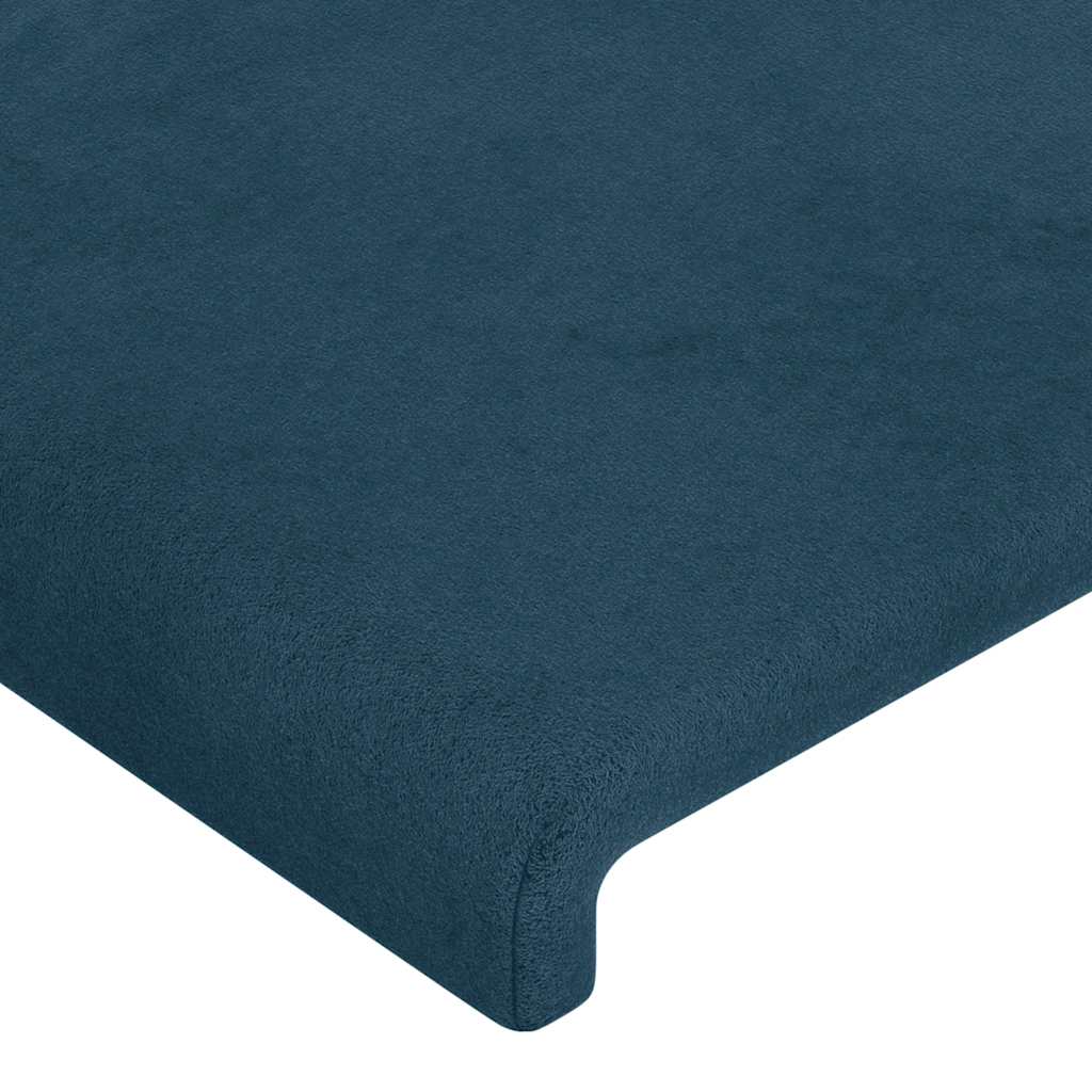 Hoofdbord met randen 183x23x78/88 cm fluweel donkerblauw – afbeelding 5