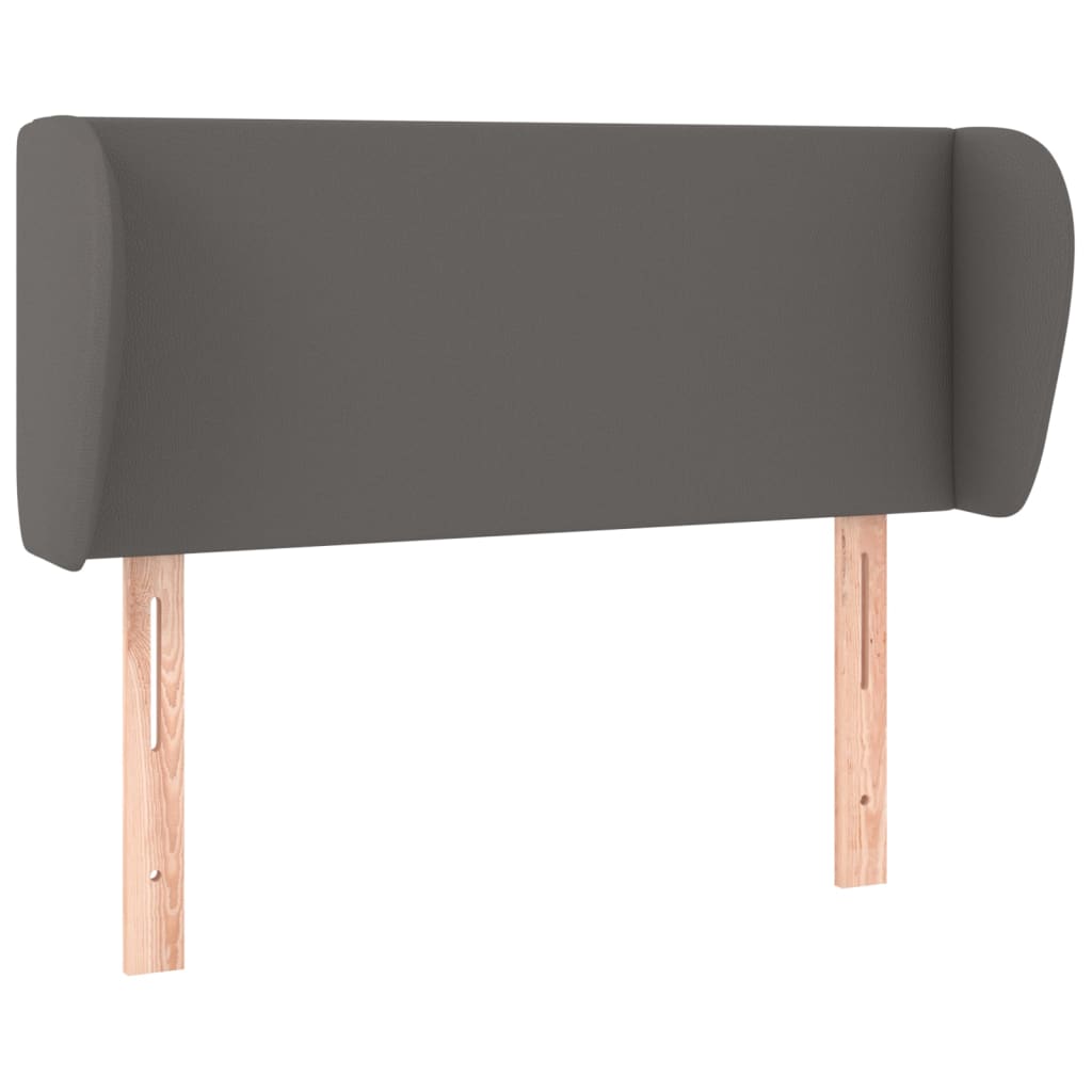 Hoofdbord met randen 83x23x78/88 cm kunstleer grijs – afbeelding 2