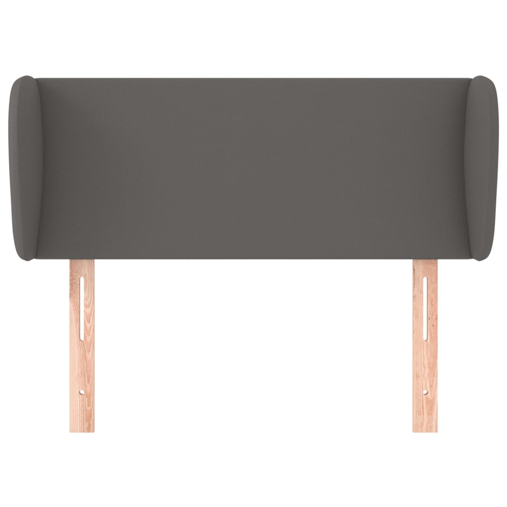 Hoofdbord met randen 83x23x78/88 cm kunstleer grijs – afbeelding 3