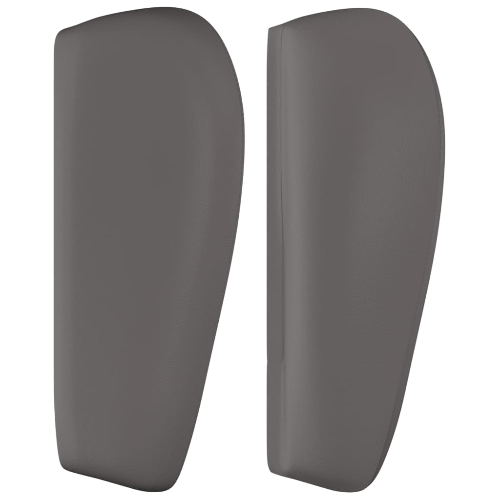 Hoofdbord met randen 83x23x78/88 cm kunstleer grijs – afbeelding 4