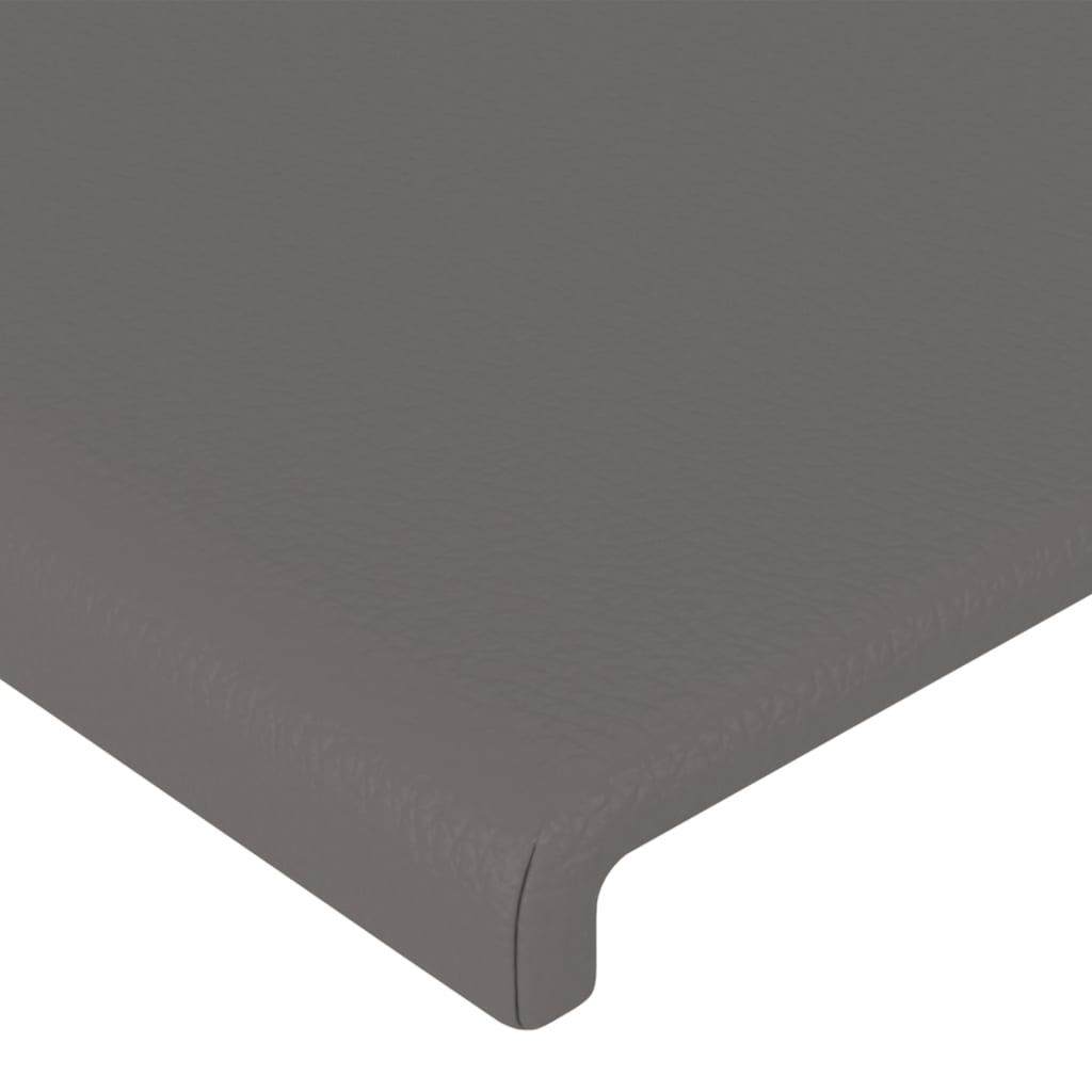 Hoofdbord met randen 83x23x78/88 cm kunstleer grijs – afbeelding 5