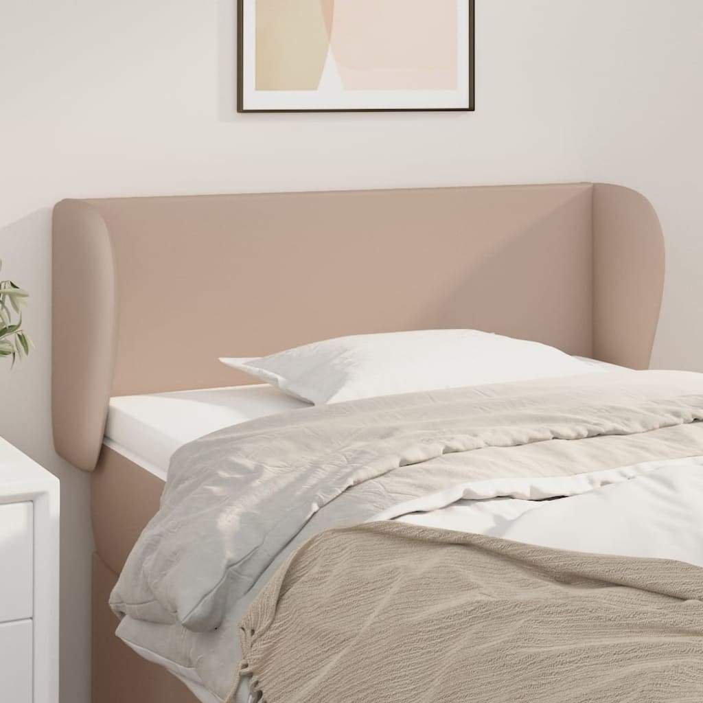 Hoofdbord met randen 103x23x78/88 cm kunstleer cappuccinokleur