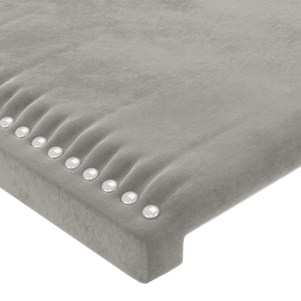 Hoofdbord met randen 83x23x78/88 cm fluweel lichtgrijs – afbeelding 5