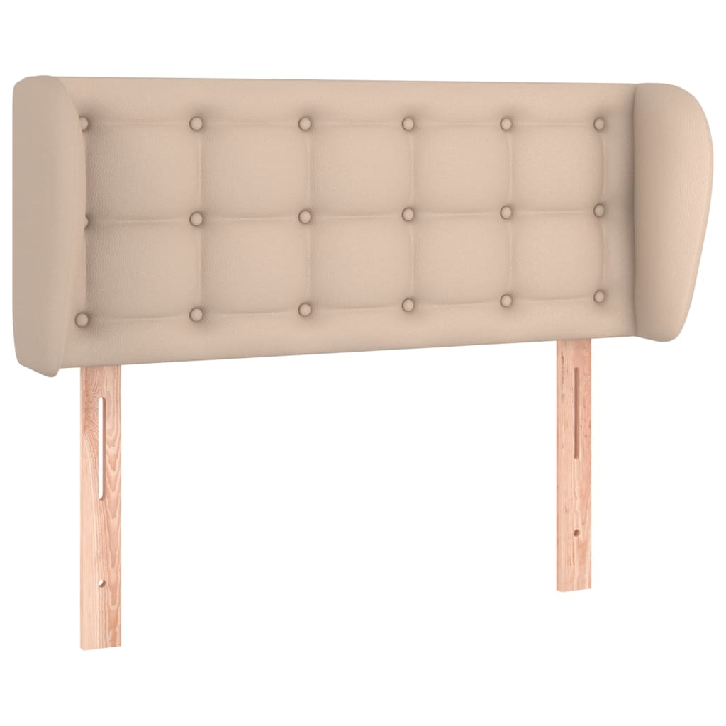 Hoofdbord met randen 103x23x78/88 cm kunstleer cappuccinokleur – afbeelding 2