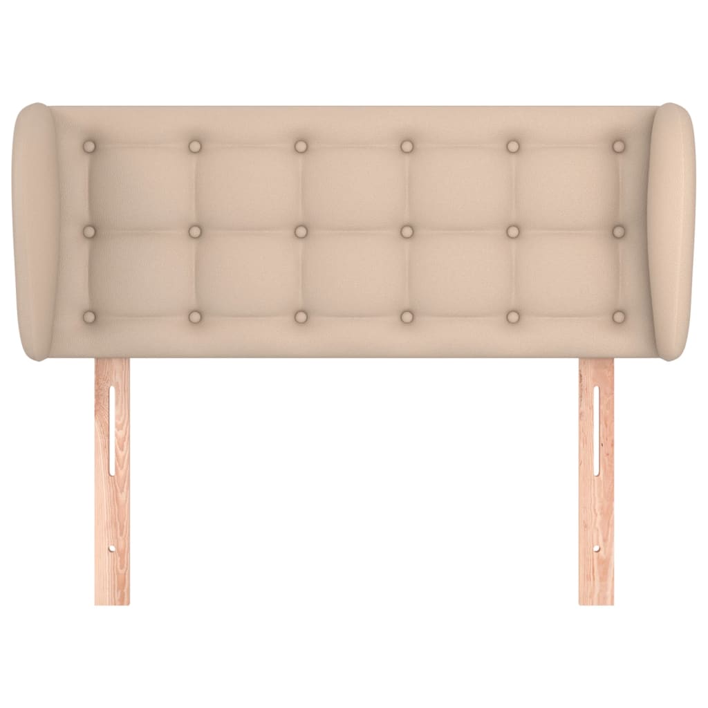 Hoofdbord met randen 103x23x78/88 cm kunstleer cappuccinokleur – afbeelding 3