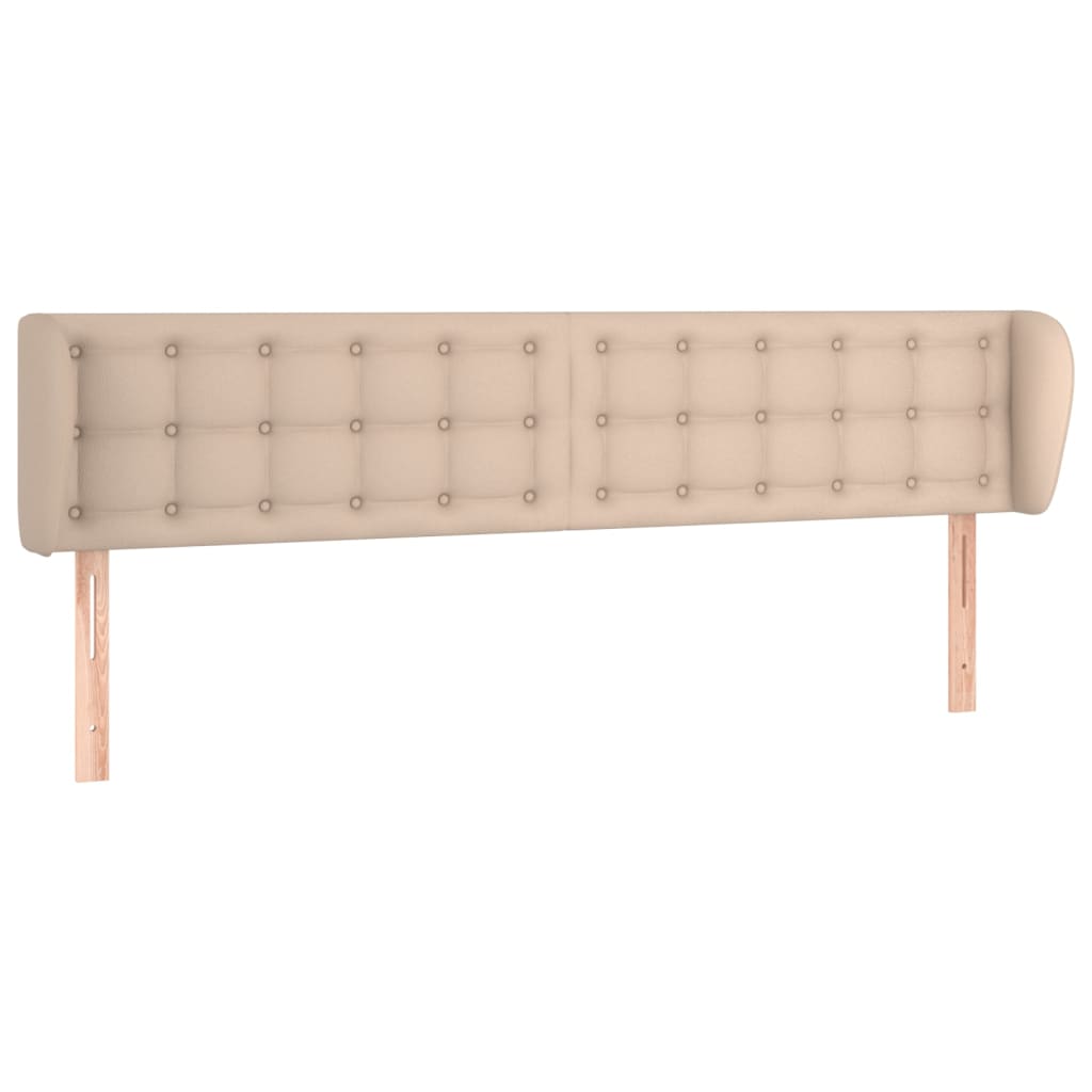 Hoofdbord met randen 163x23x78/88 cm kunstleer cappuccinokleur – afbeelding 2
