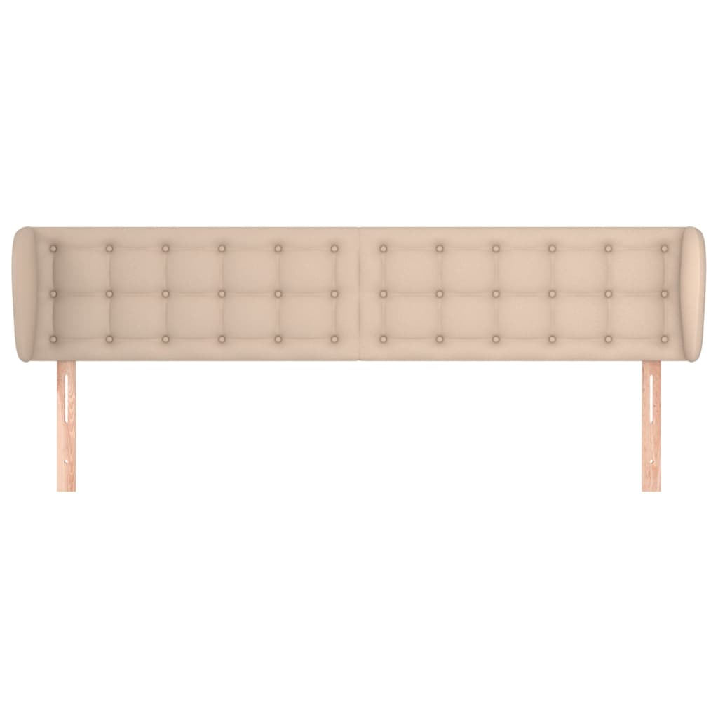 Hoofdbord met randen 163x23x78/88 cm kunstleer cappuccinokleur – afbeelding 3