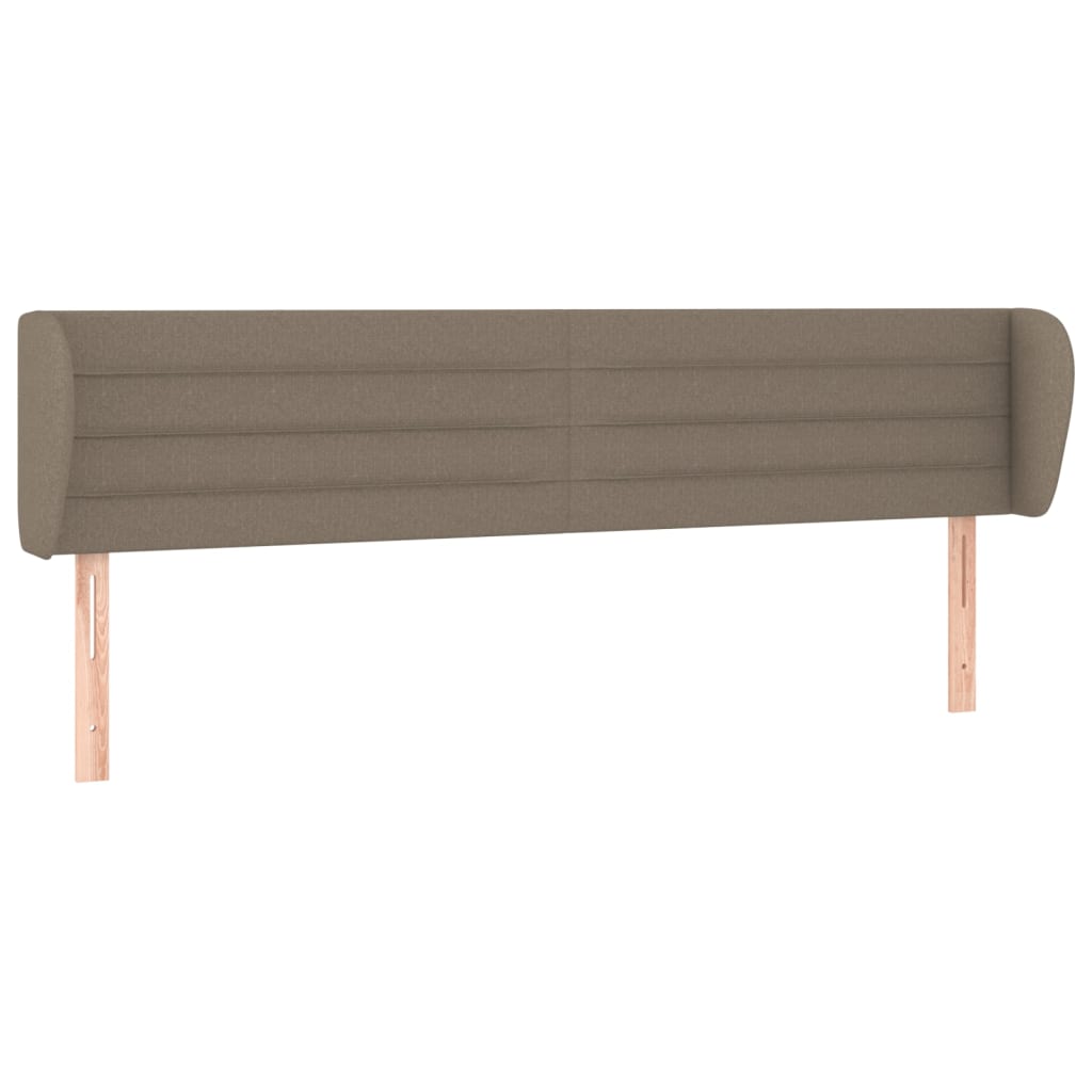 Hoofdbord met randen 203x23x78/88 cm stof taupe – afbeelding 2