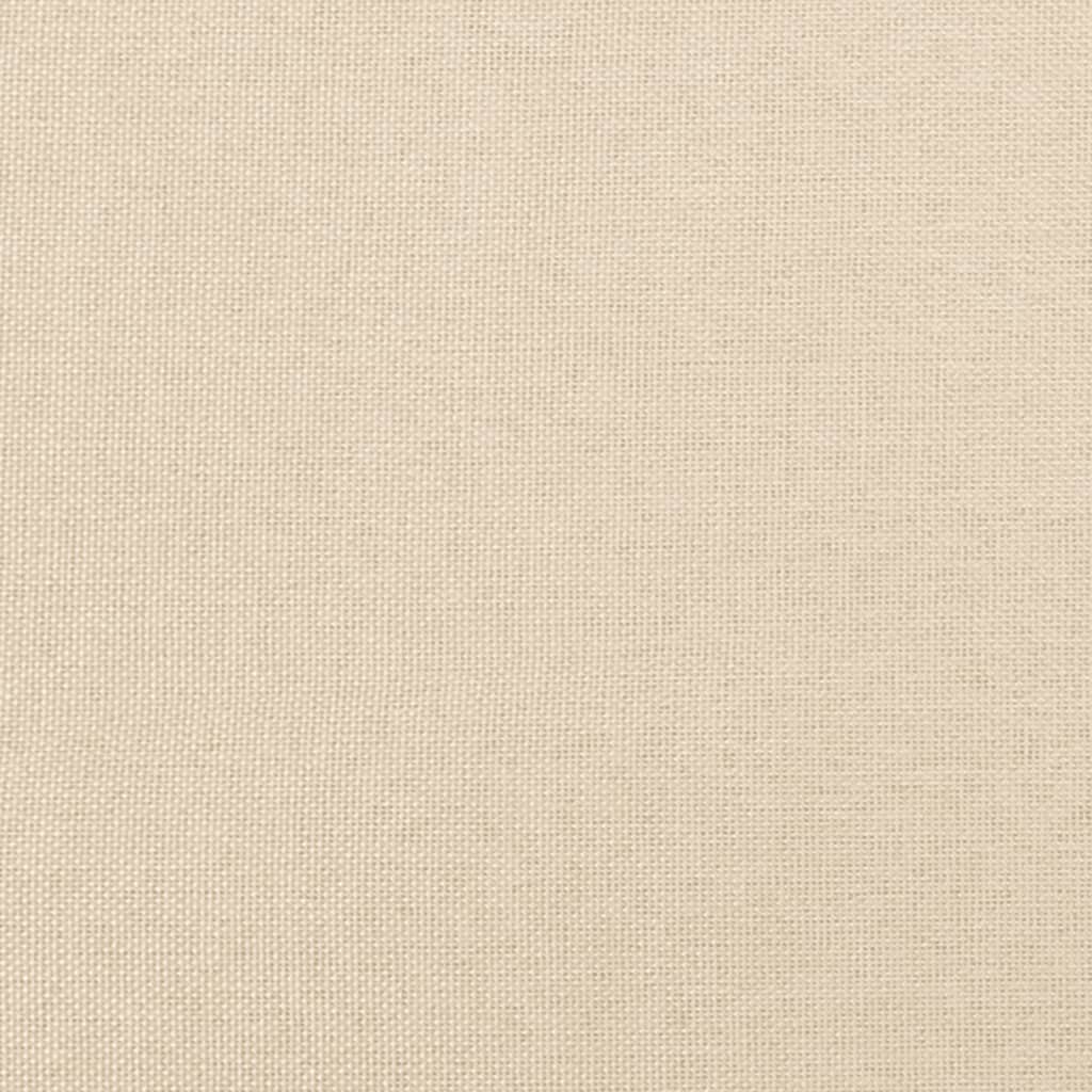 Hoofdbord met randen 203x23x78/88 cm stof crèmekleurig – afbeelding 8