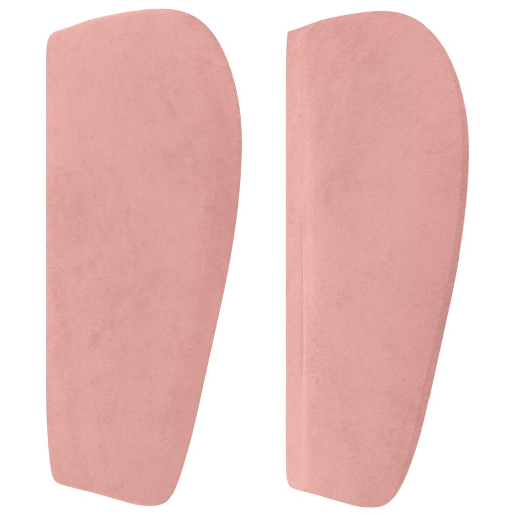 Hoofdbord met randen 83x23x78/88 cm fluweel roze – afbeelding 4
