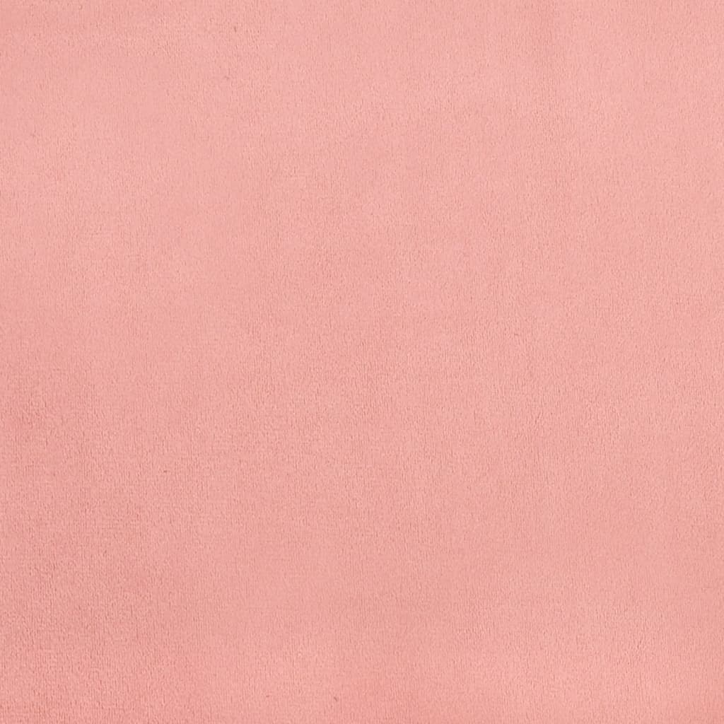 Hoofdbord met randen 83x23x78/88 cm fluweel roze – afbeelding 8