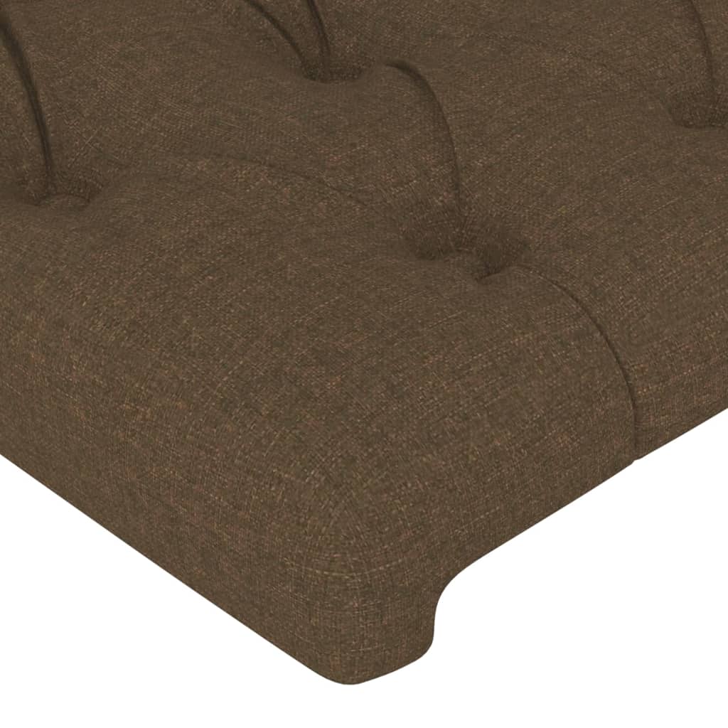 Hoofdbord met randen 163x23x78/88 cm stof donkerbruin – afbeelding 5