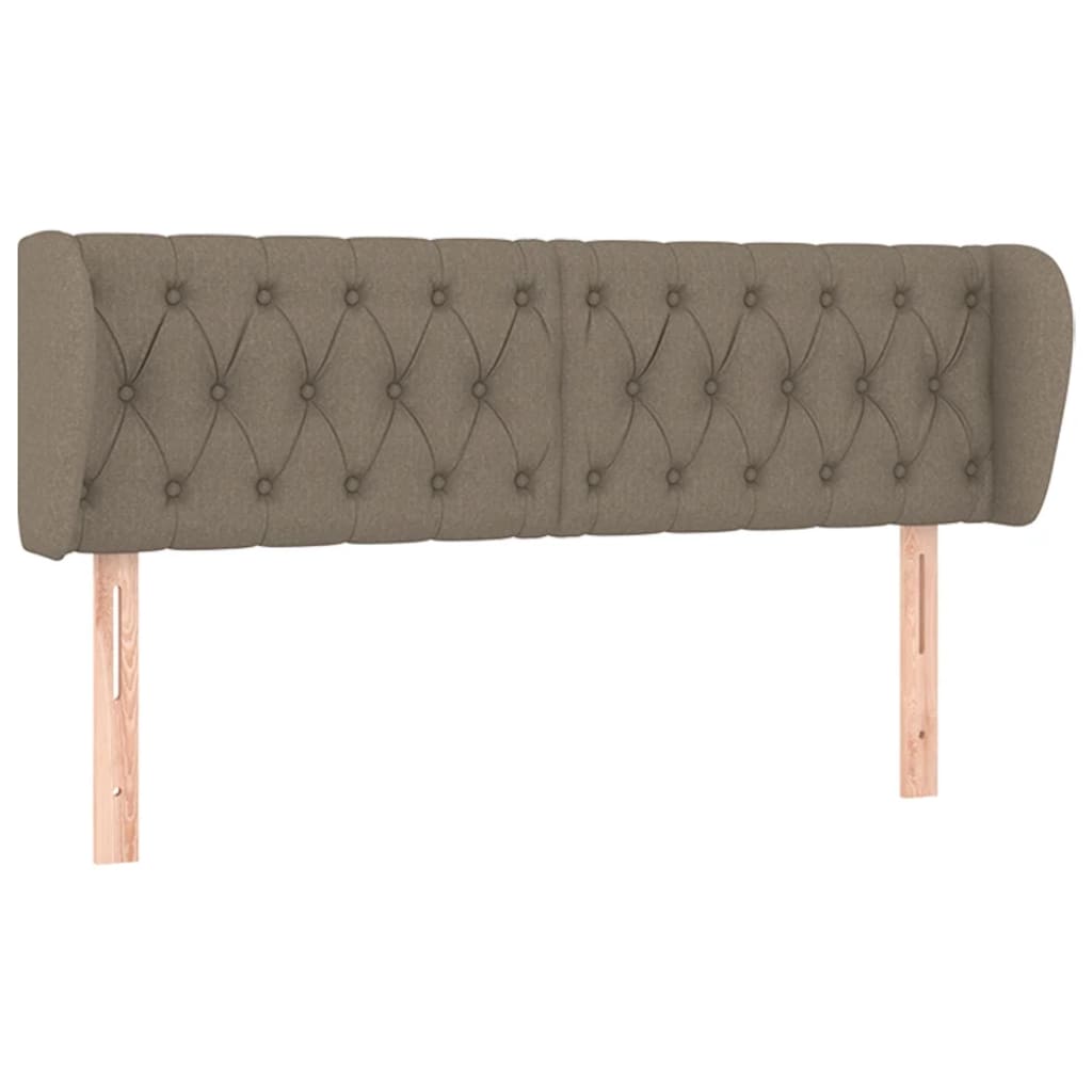 Hoofdbord met randen 163x23x78/88 cm stof taupe – afbeelding 2