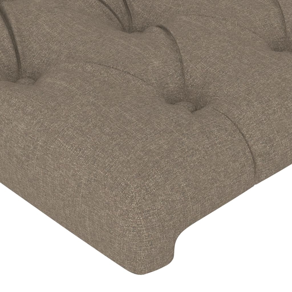 Hoofdbord met randen 163x23x78/88 cm stof taupe – afbeelding 5