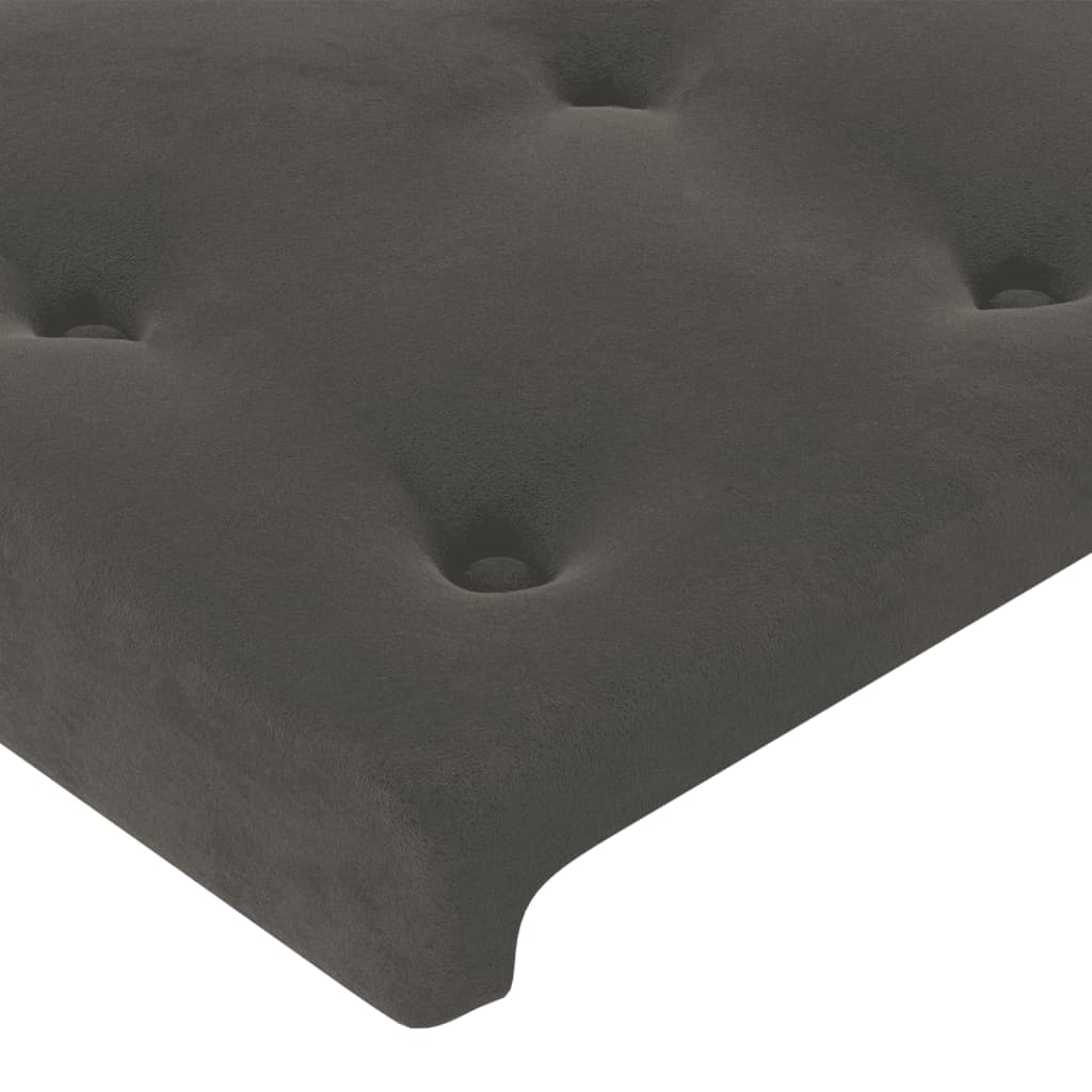 Hoofdbord met randen 83x23x78/88 cm fluweel donkergrijs – afbeelding 5